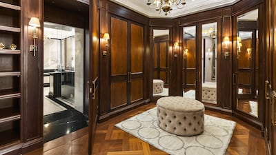 The walk-in dressing room