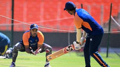 India's Mayank Agarwalf ields a ball during practice. AFP
