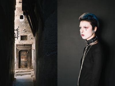 M'hammed Kilito's subjects are not typical. Randa walks around her conservative hometown of Tetouan in striking Gothic outfits, makeup and a spiked leather choker.