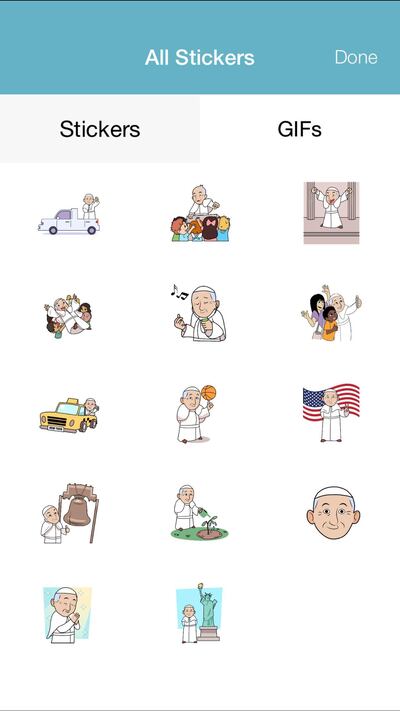 Popemoji gifs from Swyft Media. Courtesy Swyft Media
