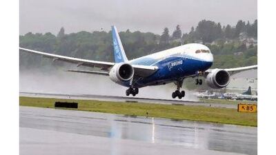 A Boeing 787 Dreamliner taking off from the Boeing Field in Seattle, US, in May. One reader reasons that the arrival of Boeing's state of the art jet is certain to be a boost for the aviation industry EPA/Jim Anderson