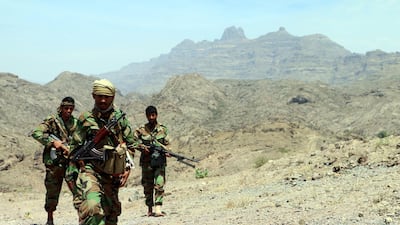 Yemeni pro-government forces take part in military operations in the southern province of Dhalea. EPA