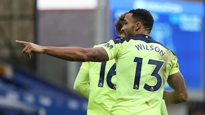 Wilson celebrates scoring Newcastle's second goal. PA