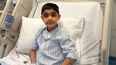 Dubai schoolboy Yousef Hayder Al Waaeli is making progress after starting treatment. Photo: Hayder Al Waaeli