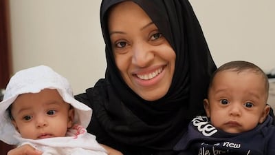 Zakeya Al Ameri is worried that her nine-month-old twins are yet to call her “mama”. Delores Johnson / The National