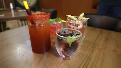 Four of Copala's most popular non-alcoholic drinks. The National