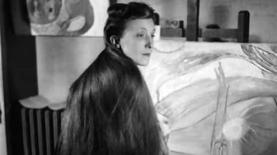 Louise Bourgeois in her studio in 1946.