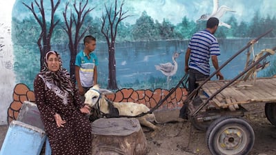 Palestinians shelter at the UNRWA New Gaza Boys Prep school in the Refugee Beach Camp on July 14. Heidi Levine for The National
