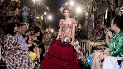 Dolce & Gabbana’s Alta Moda couture show in Naples, Italy. Courtesy Dolce & Gabbana