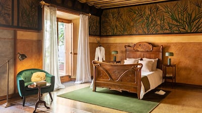 One of the bedrooms at Casa Vicens. Courtesy Airbnb