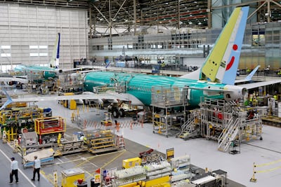 Boeing 737 Max aircraft are assembled at the company’s plant in Renton, Washington. Reuters