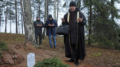 Polish Muslims bury a stillborn child in Bohoniki's graveyard. Photo: EPA