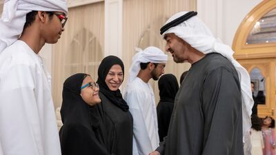 Sheikh Mohamed welcomed the foster mothers and expressed his gratitude for their compassionate efforts