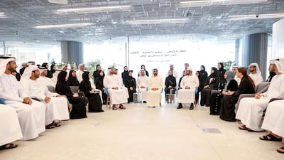 Sheikh Mohammed bin Rashid chaired today at his office in Emirates Towers the annual brainstorming session with his team. The meeting agenda detailed new ideas and future plans. Dubai Media Office / Wam
