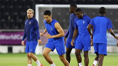 France's William Saliba during training. Reuters