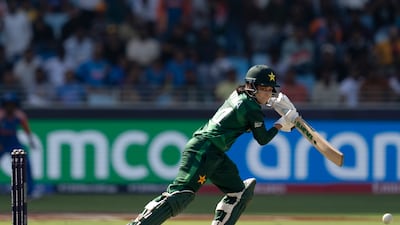 Pakistan's Fatema Sana on her way to a total of 13. AP