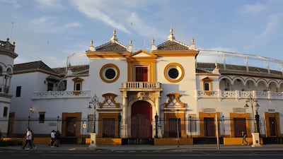 Maestranza bullring, closed during the coronavirus lockdown measures in Seville, Spain. Getty Images