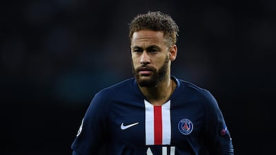 Neymar in action against Real Madrid at the Bernabeu. Getty