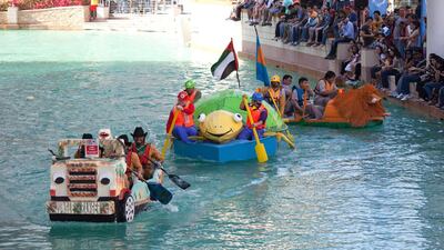 Whatever Floats Your Boat is a fun day out for schoolchildren, parents and teachers but it also carries underlying messages about being environmentally aware and also helps foster a team spirit. Clint McLean for The National