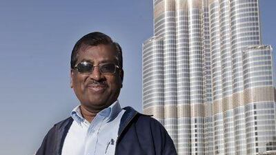 Khader Batcha, a bus driver working for Dubai Municipality, is thankful for the opportunity to visit At The Top, the Burj Khalifa observation deck, as he returns to India for retirement at the end of this month after 35 years of service to the organisation. Antonie Robertson / The National