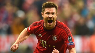 Bayern Munich's Spanish midfielder Xabi Alonso announced on March 9, 2017, that he will end his football career at the end of the current season. Christof Stache / AFP