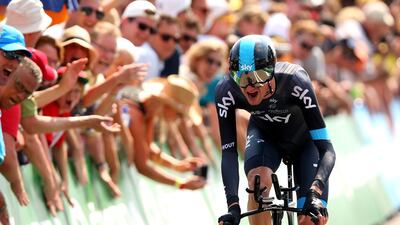 Wouter Poels of Netherlands and Team Sky competes during Stage 1 of the 2015 Tour de France on Saturday. Bryn Lennon / Getty Images