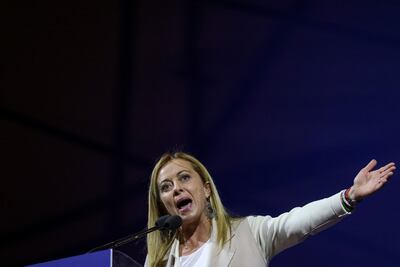 Giorgia Meloni and her Brothers of Italy party are heavily favoured to win Sunday's election. Bloomberg