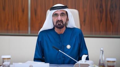 Sheikh Mohammed bin Rashid, Vice President, Prime Minister and Ruler of Dubai, has hailed the leadership of President Sheikh Mohamed. Photo: UAE Presidential Court