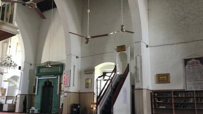 Omeriye Mosque is the only Muslim place of worship open on the Greek side of Nicosia. Declan McVeigh / The National