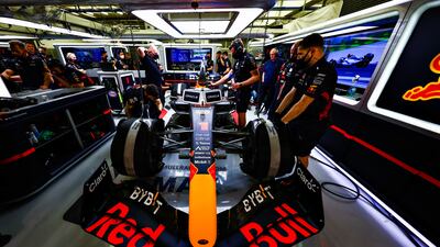 Red Bull's Max Verstappen prepares to drive in the garage during Day Three of F1 Testing at Bahrain International Circuit. The 2022 season gets underway in Bahrain on March 20. Getty