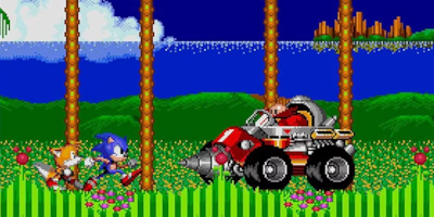 One of the first versions of Sonic the Hedgehog, alongside his partner Tails, in a Sega Megadrive game. Photo: Sega