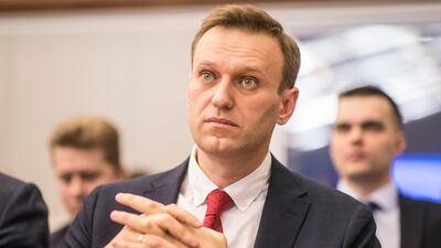 Russian opposition leader Alexei Navalny has been barred from challenging President Vladimir Putin in the Russian elections in March. Evgeny Feldman / EPA