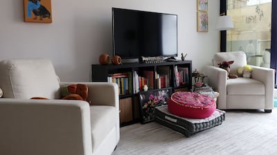 The living room area.