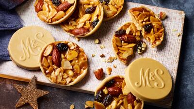 Golden blond chocolate Florentines at M&S.