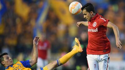 Brazilian Nilmar will make a move from Internacional if Al Nasr succeed in their bid. Alfredo Estrella / AFP