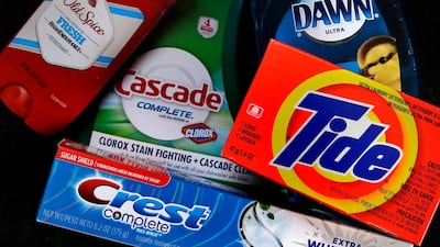 Cincinnati-based Procter & Gamble has a number of detergent and cosmetics products under its product portfolio. AP Photo