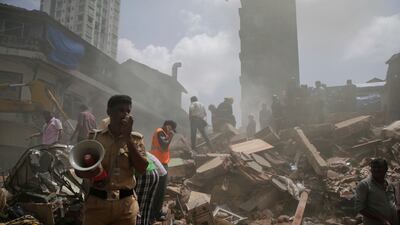 Building collapses are common in Mumbai, especially during the monsoon season Rafiq Maqbool / AP Photo