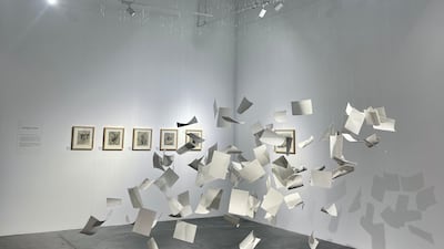 'Leaving is Home', an installation by Al Bahar made from 90 pieces of 3D-printed thermoplastics.