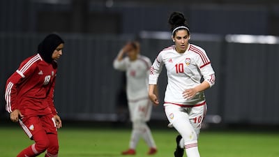 UAE women’s football team player Nouf Al Anzi. Photo: UAE FA