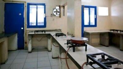 The kitchen of the labour camp in Jebel Ali Industrial Area 2, which a food consultant refers to as having “zero hygiene”.