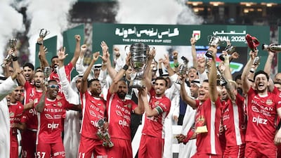 Shabab Al Ahli won the President’s Cup after defeating Sharjah 2-1 in the final at Mohamed bin Zayed Stadium in Abu Dhabi. Wam