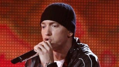 Eminem will perform the last of the three after-race F1 concerts in Abu Dhabi. (AP Photo/Matt Sayles)