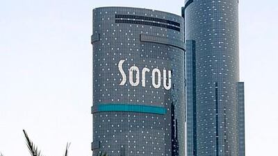 Shares of Sorouh, the developer of Sun and Sky Towers on Reem island, increased 4.2 per cent in trading yesterday. Sammy Dallal / The National