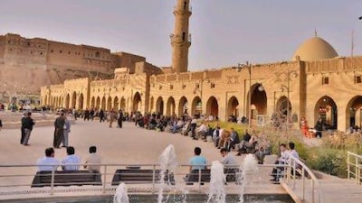 The city's newly renovated downtown area, with the ancient Erbil Citadel in the background. Mariwan Salihi for The National