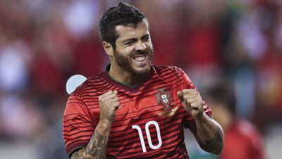 Portugal's Adelino Vieira 'Vieirinha' celebrates a goal against Ireland in a 2014 World Cup international friendly in New Jersey, USA. Jose Sena Goulao / EPA / June 10, 2014
