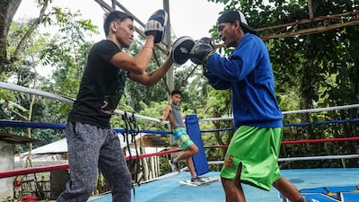 Filipino boxers train in Cavite province, on the southern shores of Manila Bay, in boxing-obsessed Philippines. AFP