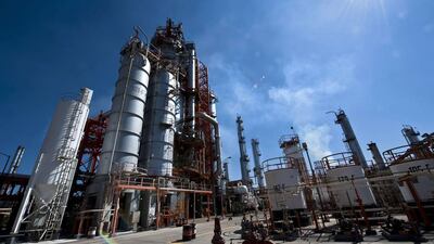 The UAE’s energy minister, Suhail Al Mazrouei, said that the supply-demand balance should improve later this year . Omar Torres / AFP