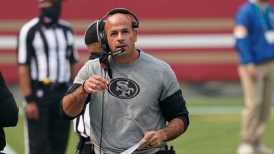 Robert Saleh during an NFL football game in Santa Clara, California, September 13, 2020. AP