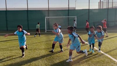 Young players in the all-Emirati football team at Gems Wellington Academy - Silicon Oasis have been inspired by the footballing feats of Morocco. All photos: Gems Wellington Academy - Silicon Oasis