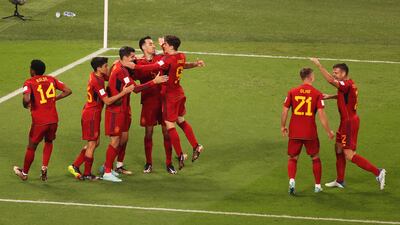 Alvaro Morata celebrates after scoring. EPA
